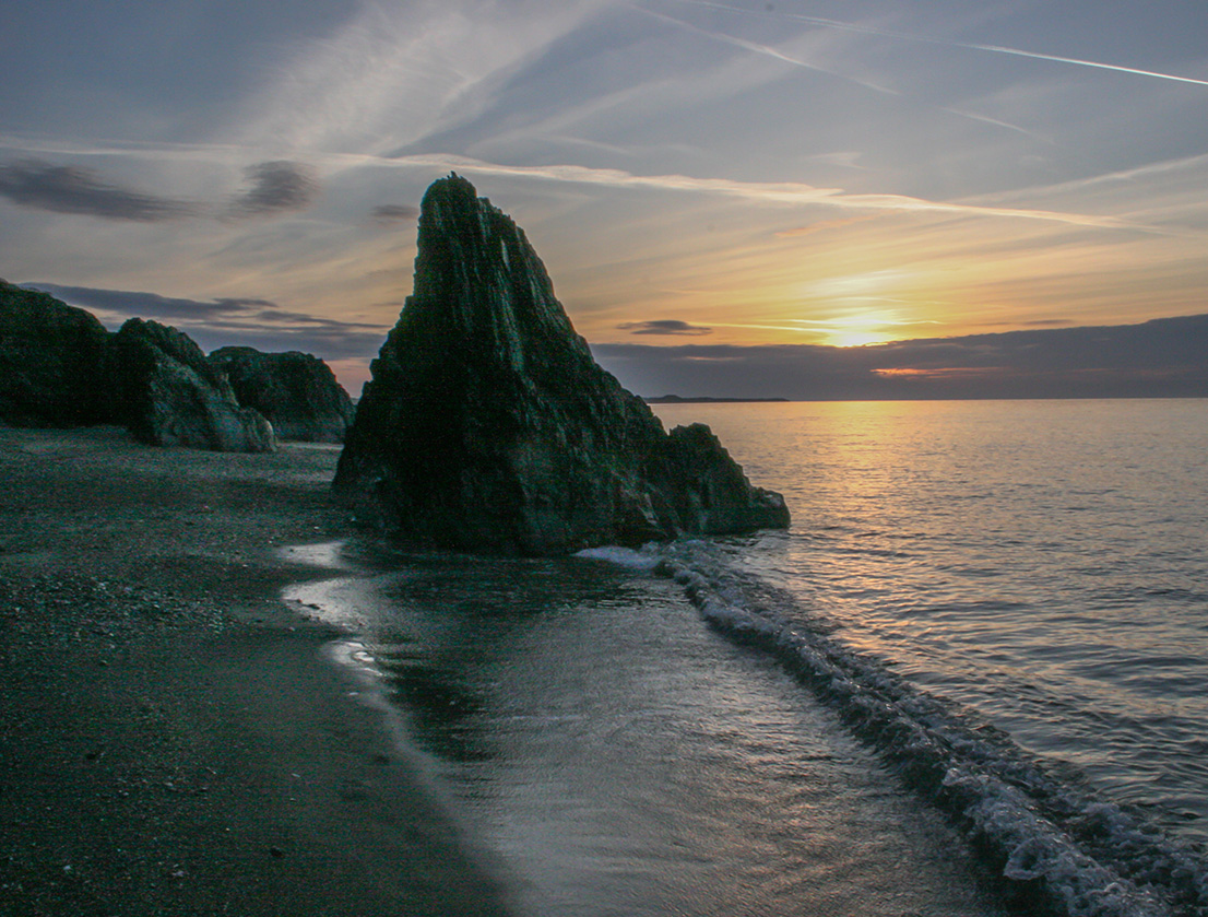 Sunset in Brittas Bay 3 miles south of Wicklow