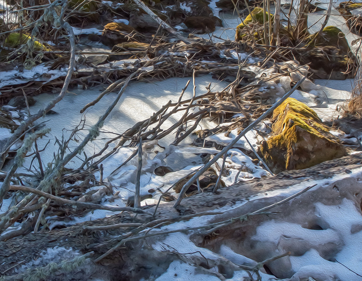 The flow of the brush